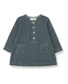 Robe côtelée rayée Dima bleu vert