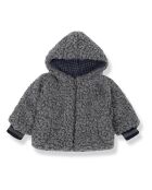 Veste à Capuche en Laine mélangée Façon Fourrure Imanol grise