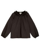 T-Shirt en Coton Bio Flammé Yalda gris anthracite