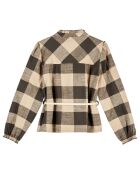 Blouse à Carreaux Yanka gris anthracite