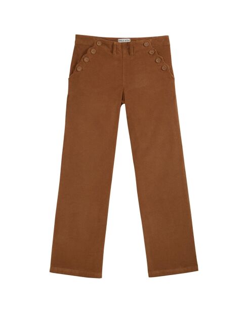 Pantalon en Velours Yelanie caramel