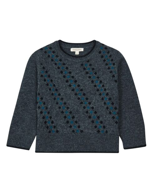 Egret grauer Pullover aus 100% Merinowolle