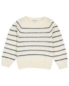 Pull en Laine mélangée Alpaga Rayé Yeye écru
