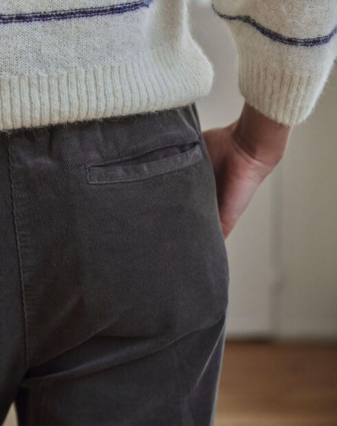 Maglione in misto lana alpaca a righe Ecru Yeye