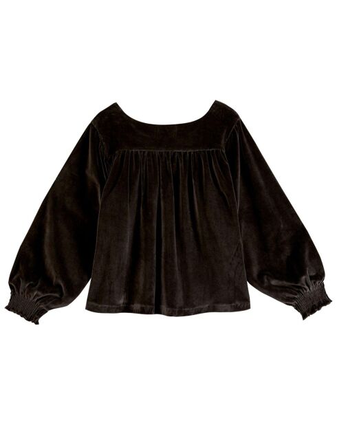 Samt-Sweatshirt You in Anthrazitgrau