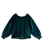Sweat en Velours You vert sapin