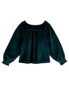 Sweat en Velours You vert sapin