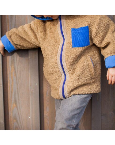 Manteau Façon Fourrure Moon camel