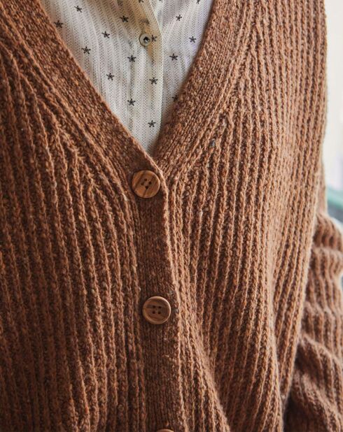 Cardigan en Laine mélangée Yuzzle caramel