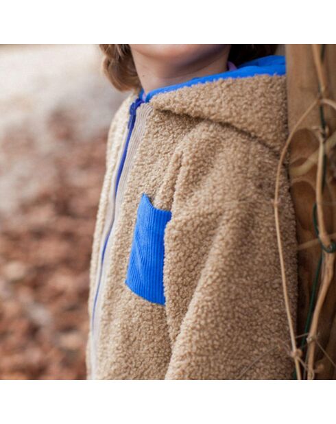 Manteau Façon Fourrure Moon camel