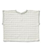 Top Maille Coton Pima Bio Iris bleu gris
