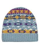 Bonnet en Laine mélangée Jacquard Michel bleu