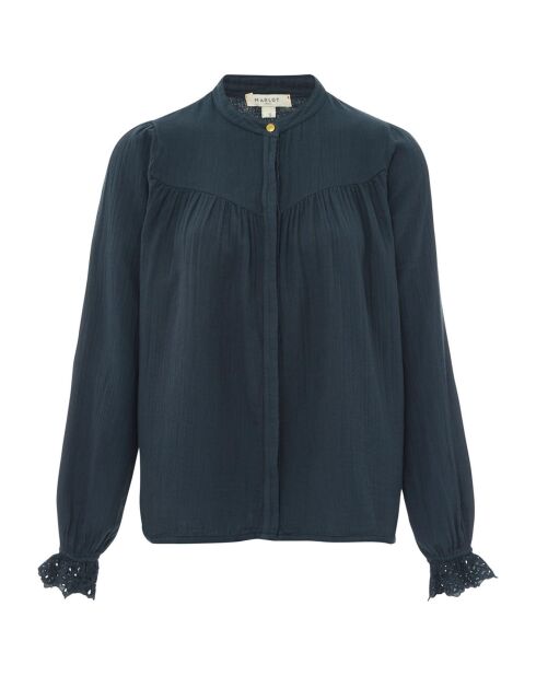 Blouse Gaze de Coton Jude bleue