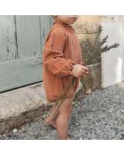 Barboteuse Velours Côtelé Isis vieux rose
