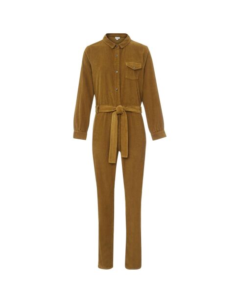Combinaison en Coton Velours Côtelé Neroli bronze