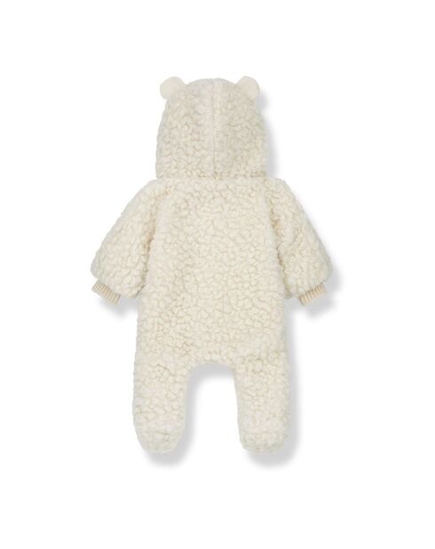 Combinaison à Capuche en Coton et Laine mélangée Façon Fourrure Liam écrue
