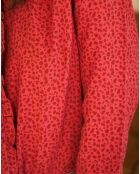 Blouse Gaze de Coton Léopard Patti bordeaux
