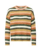 Pull Rayé vert/multicolore