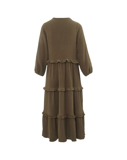 Khakigrünes Mabel-Kleid