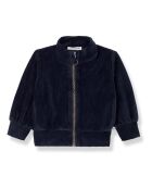 Sweat Zippé Col Roulé en Velours Ganna bleu marine