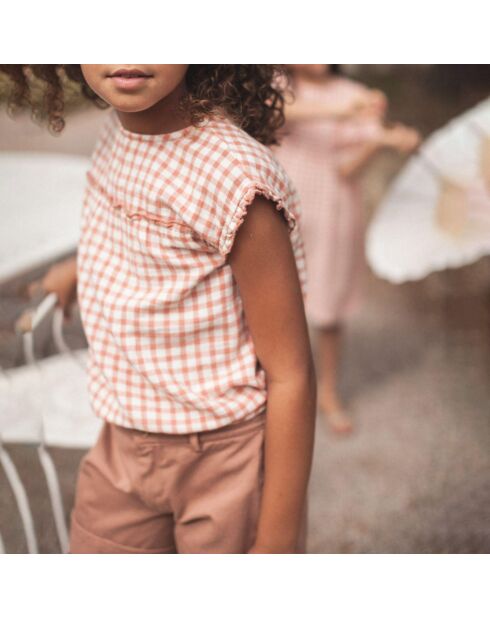 Blouse Gaze de Coton Lila rose