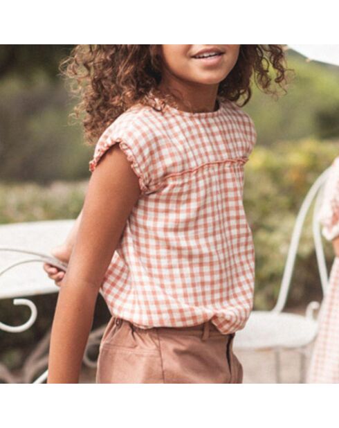 Blouse Gaze de Coton Lila rose