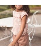Blouse Gaze de Coton Lila rose