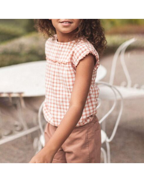 Blouse Gaze de Coton Lila rose