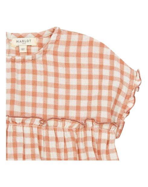 Blusa in garza di cotone rosa lilla
