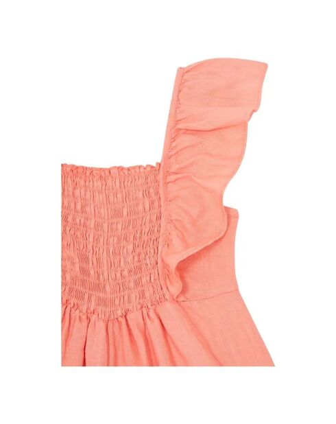 Combishort 100% Lin en saumon