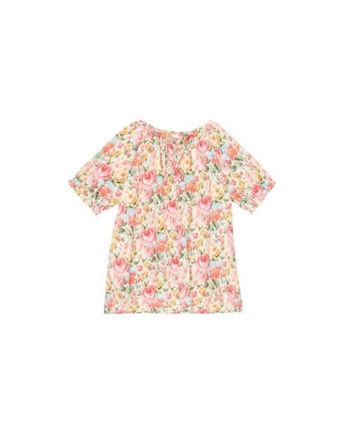Robe Fleurie écru/multicolore