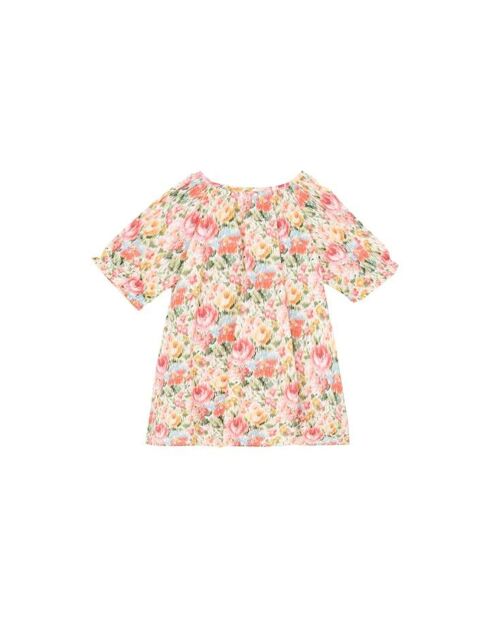 Robe Fleurie écru/multicolore