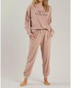 Jogger en Eponge vieux rose