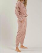 Jogger en Eponge vieux rose