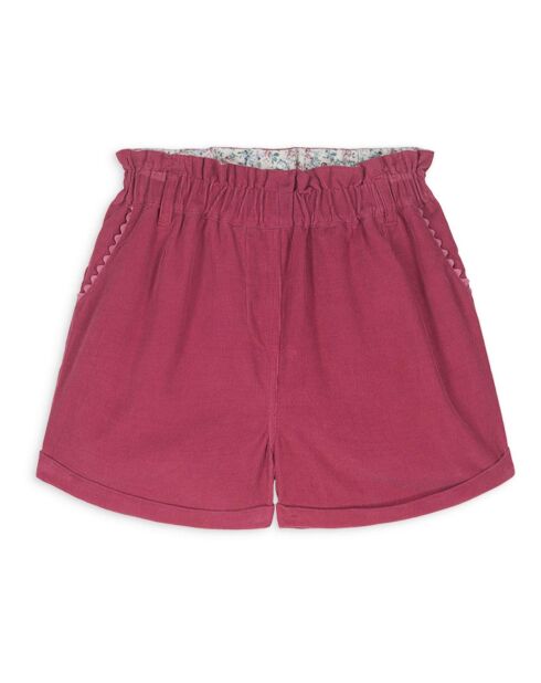 Fuchsiaroze corduroy korte broek Virginia