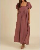 Robe en Lin mélangé Oceane vieux rose