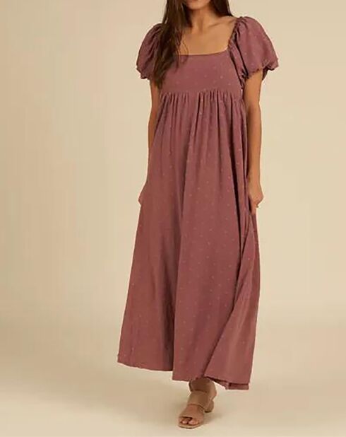 Robe en Lin mélangé Oceane vieux rose