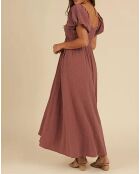 Robe en Lin mélangé Oceane vieux rose