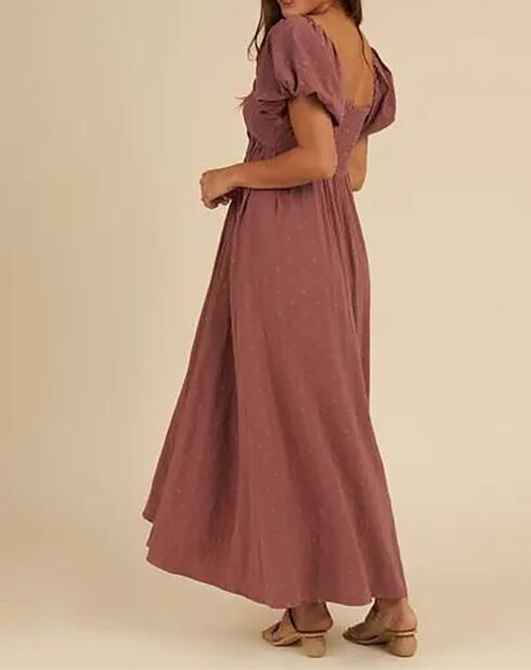 Altes rosafarbenes Oceane-Leinenmischkleid