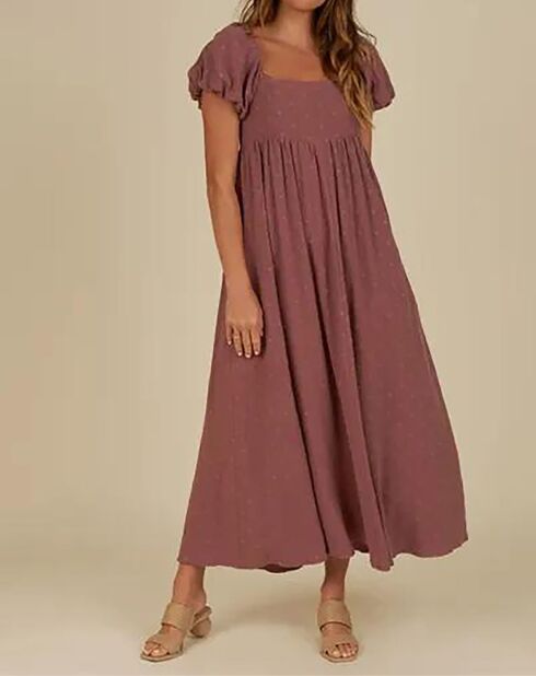 Robe en Lin mélangé Oceane vieux rose