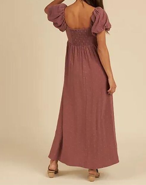 Robe en Lin mélangé Oceane vieux rose