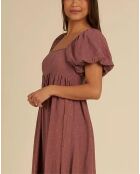 Robe en Lin mélangé Oceane vieux rose