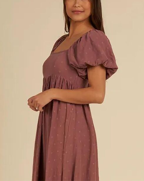 Altes rosafarbenes Oceane-Leinenmischkleid