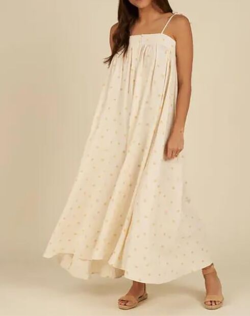Robe en Lin mélangé Malea jaune