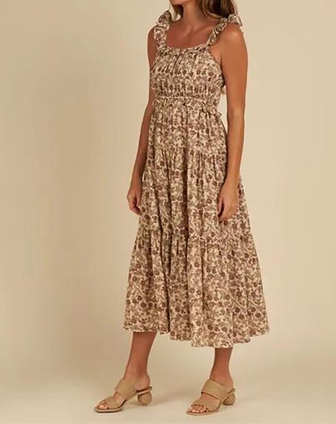 Robe Tenley Fleuri beige rosé