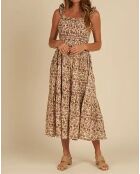 Robe Tenley Fleuri beige rosé