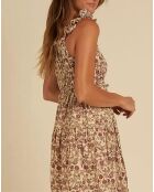 Robe Tenley Fleuri beige rosé