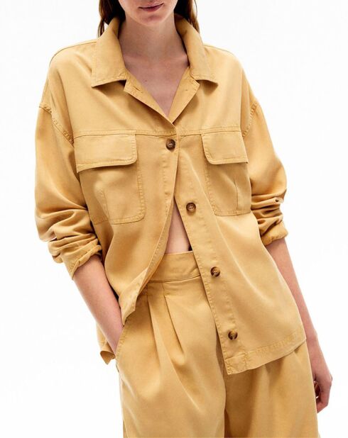 Chemise Iris jaune moutarde