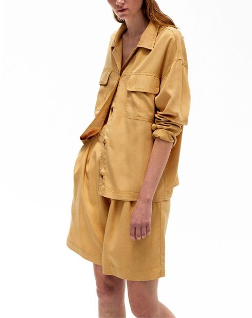 Chemise Iris jaune moutarde