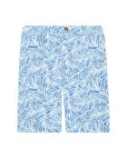 Bermuda Feuilles bleu indigo
